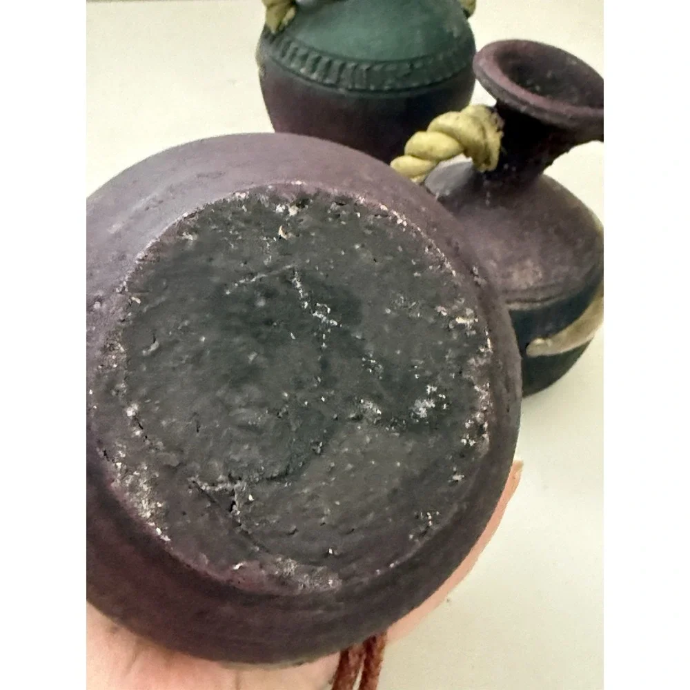 handmade black clay pottery this product